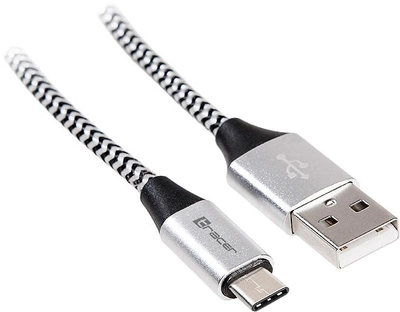 Kabel Tracer USB-A do USB Type-C 1m czarny/srebrny (TRAKBK46265)