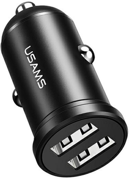 Автомобільний зарядний пристрій Usams Mini 2.4A Black (6958444924731)