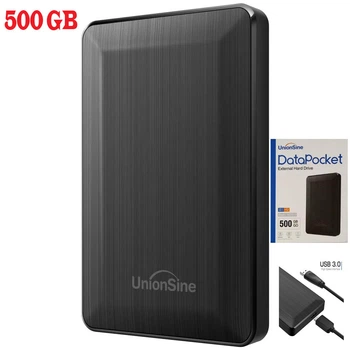 Портативный внешний жесткий диск 500 ГБ UnionSine-HD2513 Data Pocket black