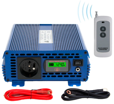 Автомобільний інвертор AZO Digital IPS-1200S PRO 1200W чиста синусоїда 24-230V DC-AC (5903332566488)