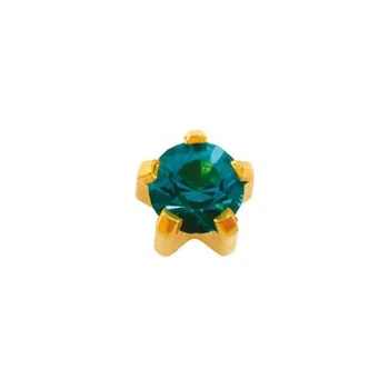 Сережки-голки для проколу вух Studex крапан L-112 Блакитний циркон