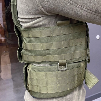 Плитоноска / жилет тактический Defcon5 Carrier Vest с поясом, Олива, на Молли