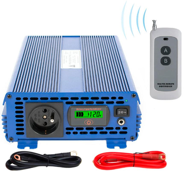 Автомобільний інвертор AZO Digital IPS-2000S PRO 2000W чиста синусоїда 24-230V DC-AC (5903332566549)