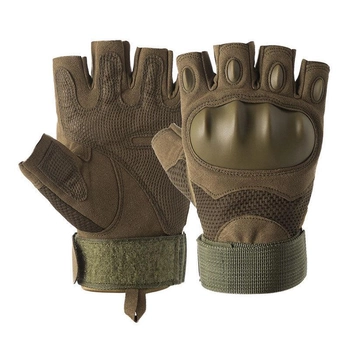 Тактичні військові рукавички з пальцями Оливковий (340023) Kali