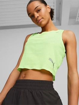 Спортивний топ для бігу жіночий Puma Run Ultraspun Crop Tank 52406233 XL Speed Green (4099683903230)