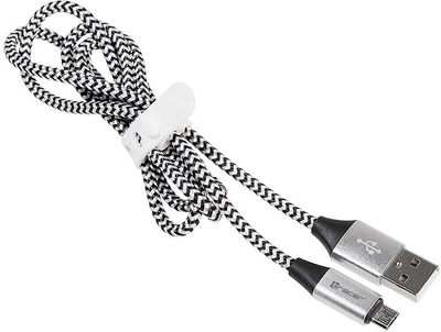 Kabel Tracer USB-A do micro-USB 1 m czarny/srebrny (TRAKBK46928)