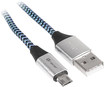 Kabel Tracer USB-A - micro-USB 1 m czarny/niebieski (TRAKBK46929)