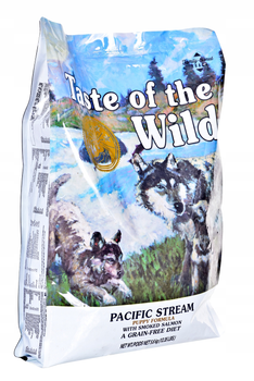 Сухой беззерновой корм Taste of the Wild Pacific Stream Puppy with smoked salmon для щенков всех пород с лососем 2 кг (арт 2582-HT18)