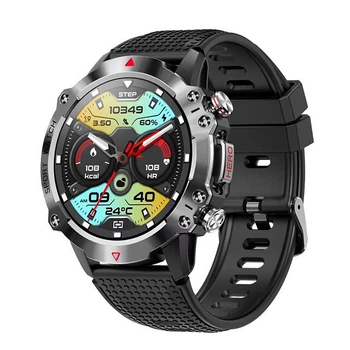 Смарт-часы LEMFO KR10 Black (тонометр, пульсометр, кислород в крови, звонки)