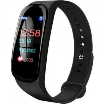 Вологостійкий спортивний браслет з пульсом Smart Band М5 Чорний Android 4.4+ и iOS 8.8+ (21M502751) CLS55
