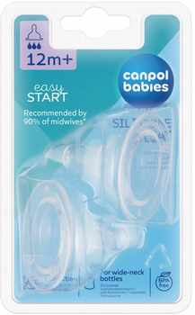 Набір сосок силіконових швидка до пляшечок з отвором 2 шт EasyStart Canpol babies 21/732 5903407217321