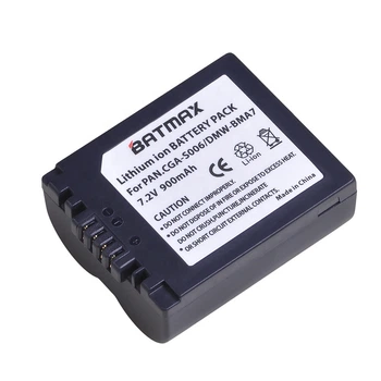 Аккумулятор CGR-S006E замена заменяем с CGA-S006 CGR-S006 DMW-BMA7 для камер Panasonic - 900 ma от Batmax