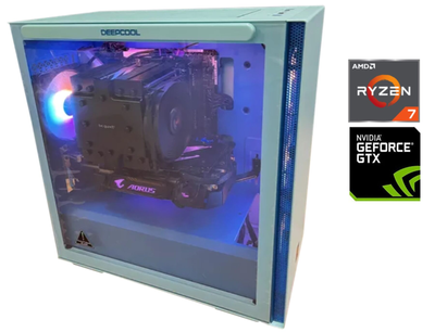 Игровой ПК DeepCool Tower / AMD Ryzen 7 PRO 5750G (8 (16) ядер по 3.8 - 4.6 GHz) / 16 GB DDR4 / 512 GB SSD / nVidia GeForce GTX 1080 Ti, 11 GB GDDR5X, 352-bit / 750W / Win 10 б/у