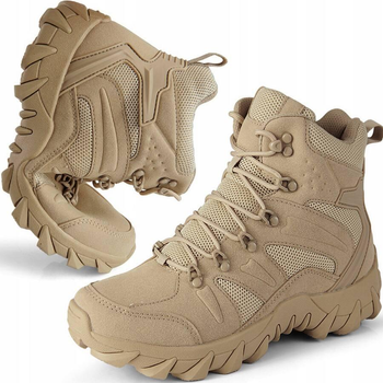 Військово-тактичні водонепроникні шкіряні черевики COYOT та зігрівальні устілки 10 пар 44 р.