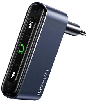 Адаптер Usams audio Bluetooth 5.0 - jack 3.5 мм Grey (6958444973227)