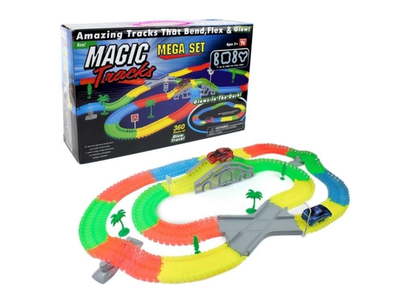 Дитячий гоночний трек-конструктор Автомобільна гнучка траса Magic Tracks 360 деталей з 2 машинками
