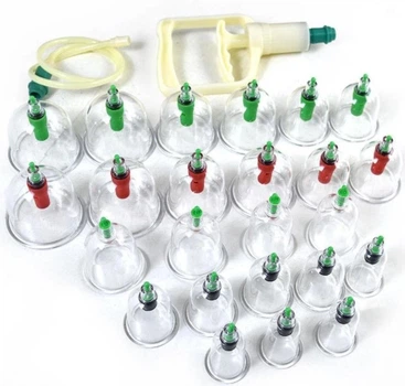Банки вакуумные Pull Out a Vacuum Apparatus массажные антицеллюлитные с насосом 24 шт