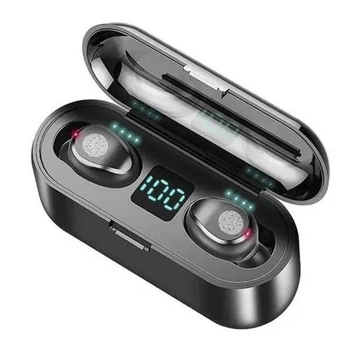 Беспроводные Bluetooth наушники Amoi F9 2000 mah черные блютуз нашники