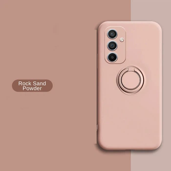 Силиконовый чехол Soft Touch с кольцом-держателем для Samsung Galaxy A54 Розовый