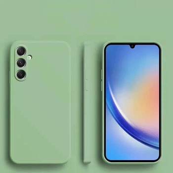 Силиконовый чехол Soft Touch для Samsung Galaxy A35 Зеленый