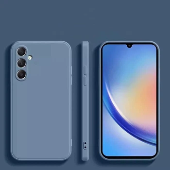 Силиконовый чехол Soft Touch для Samsung Galaxy A56 Серо-синий
