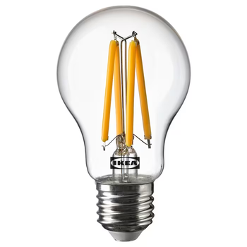 LUNNOM Ampoule LED E14 150 lumen, globe transparent, 45 mm - IKEA
