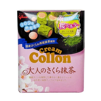 Glico Collon Biscuit Sakura Matcha 48 грам