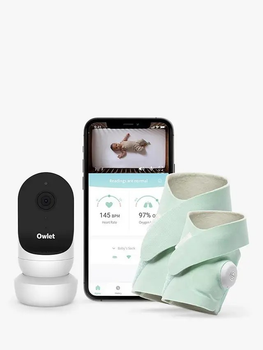 Безпровідна WiFi радіоняня / відеоняня Owlet Dream Duo відстежує частоту серцевих скорочень і рівень кисню та індикатори якості сну