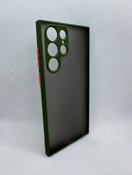 Чехол Sport Matt для Samsung Galaxy S22 Ultra Оливковый