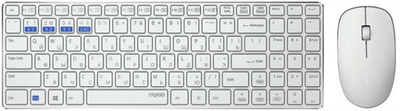 Комплект (клавиатура, мышь) Rapoo 9300M Wireless White