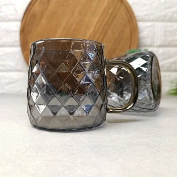 Чайная чашка с графитовым перламутром 300 мл Topaz Crystal