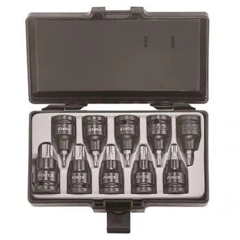 Набор ударных головок - бит Force 4108 Torx 1/2" T20-T70 10 предметов