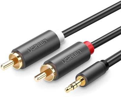 Кабель Ugreen AV102 AUX 3.5мм TRS-RCAx2 M/M 3.0м Черный (10512)