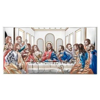 Срібна ікона Таємна вечеря (39 x 19 см) Valenti 81221 6XL COL