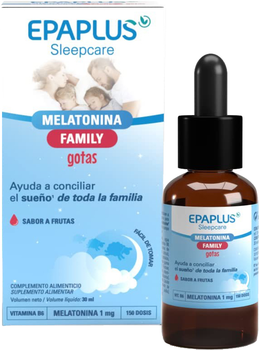 Натуральна харчова добавка Epaplus Sleep Melatonin Family краплі 30 мл (8430442009552)