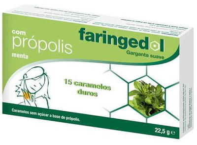 Льодяники для горла Faringedol Mint 15 таблеток (8424657509075)