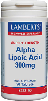 Натуральна харчова добавка Lamberts Acido Alfa Lipoico 300 мг 90 таблеток (5055148409845)