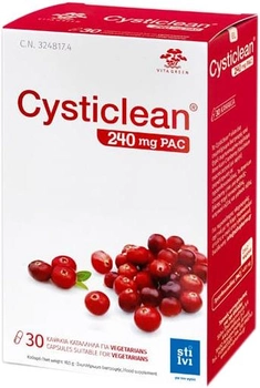 Натуральна харчова добавка Vita Green Cysticlean 240 мг PAC 30 капсул (8436031120080)