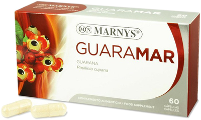 Натуральна харчова добавка Marnys Guarana 500 мг 60 капсул (8410885060204)