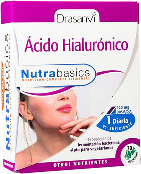 Натуральна харчова добавка Drasanvi Acido Hialuronico Nutrabasicos 30 капсул (8436044513770)