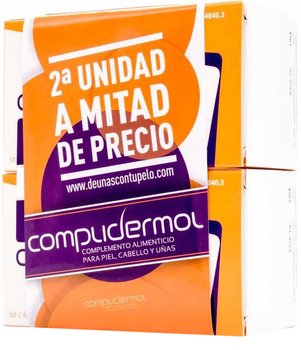 Натуральна харчова добавка Forte Pharma Complidermol Para Piel Cabello Y Unas 2 x 50 капсул (8435373701100)
