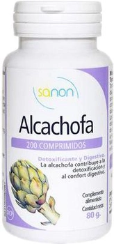 Натуральна харчова добавка Sanon Alcachofa 400 мг 200 таблеток (8437013869096)
