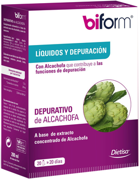 Suplement diety Dietisa Biform Alcachofa 20 viales x 10 ml (3175681174443)