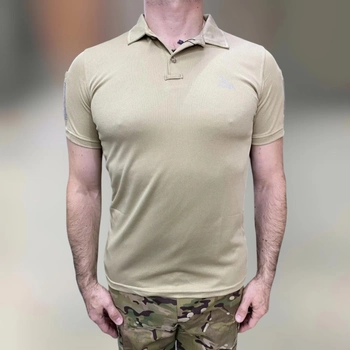 Поло тактическое Vogel, цвет Койот, размер XL, с липучками для шевронов на рукавах, футболка тактическая