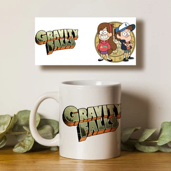 Чашка белая 330мл с принтом Гравити Фолз Gravity Falls