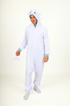 Піжама Кігурумі для чоловіків Kigurumi Дракон Беззубик Денна Фурія Білий L 165-175 см. (1085/2)