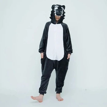 Пижама Кигуруми Слип Для Мальчиков Kigurumi Волк Серый 145-155 см. (1065/3)