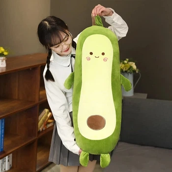 Мягкая игрушка подушка My Kigu плюшевая Авокадо батон 75 см Зеленый (9043)