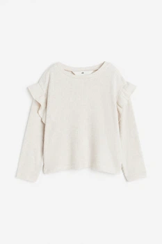 Джемпер с воланами бежевый H&M 98-104см (400093712)