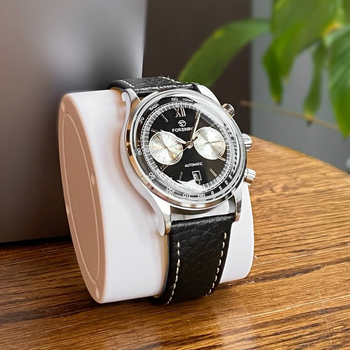 Наручные часы механника мужские Forsining Aviator механические с кожаным ремешком